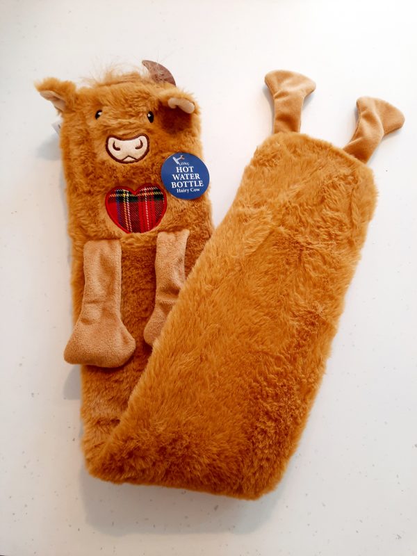 Long highland cow hot water bottle