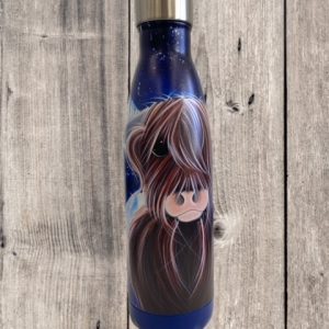 mcmoo highland cow water bottle