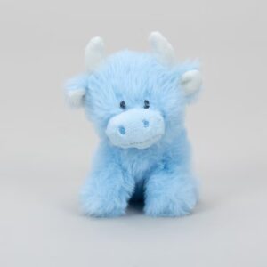 Mini Highland Cow - Soft Plush Toy - Baby Blue