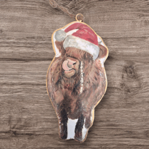 Highland Cow Christmas Decoration